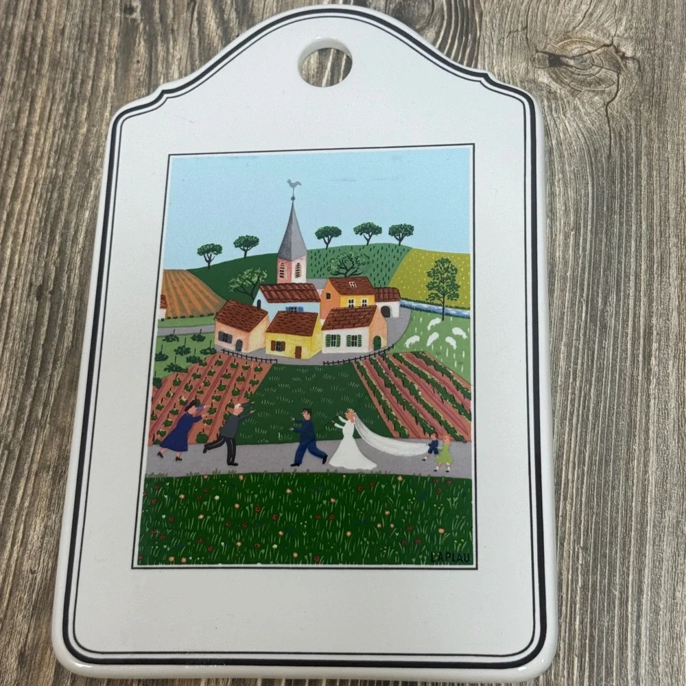 Villeroy & Boch Design Naif Wedding Cutting Board Porcelain Laplau Folk Art